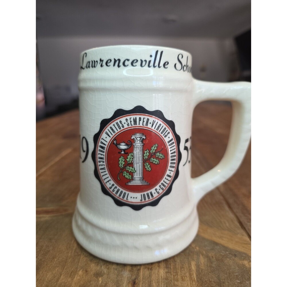 Vintage Lawrenceville School 1953 Beer Stein Mug, Bob